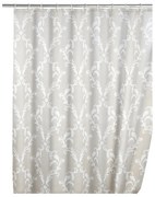 Sivý sprchový záves Wenko Baroque, 180 × 200 cm