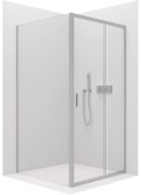 CERANO - Sprchovací kút Varone LINE Ľ/P - chróm, transparentné sklo - 100x100 cm - posuvný, CER-CER-DY505-90-196