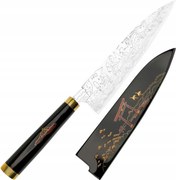 Takeshi Saji Art Tori Fuji Kuty R-2 Japonský nôž šéfkuchára 21 cm a Saya