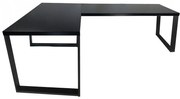 Písací Stôl Roh. Loft Low Čierna 202x136x1,8 Model 0