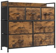 Komoda so zásuvkami KIRA hnedá/čierna