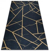 Koberec protišmykový ANDRE 1222 Marmur, geometrický - čierny
