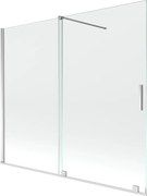 Mexen Velar dvojkrídlová sprchová zástena 180 x 150 cm, priehľadná, chróm - 896-180-000-01-01