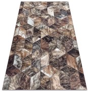 Koberec PATCHWORK 21715 hnedý - imitácia kože krava
