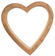 InDecor Srdce z mangového dreva, 20 x 3,5 x 20 cm, L