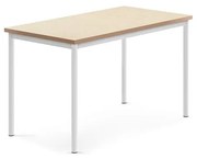 Stôl SONITUS, 1200x700x720 mm, linoleum - béžová, biela