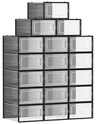 Organizér na topánky MARI, 18boxov, čierna/priesvitná SongmicsHome