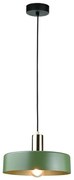 Luster na lanku HAKI 1xE27/60W/230V zelená/čierna/lesklý chróm