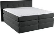 Kontinentálna boxspring posteľ AMBER, 200x180, antracitová (barell 97)