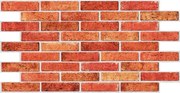 Obkladové panely 3D PVC TP10023964, cena za kus, rozmer 962 x 499 mm, tehla červená, GRACE