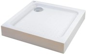 Almagro 80x80x13,5 cm Štvorcová, akrylová sprchová vanička, so sifonom