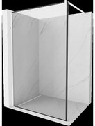 Mexen Kioto sprchová stena 70 x 200 cm, transparentnéné/čierny vzor 8 mm, biela - 800-070-101-20-70