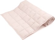 Ľanová prešívaná deka púdrovo ružová 60x120cm