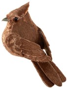 VIANOČNÁ DEKORÁCIA BIRDED SADA 6KS 6X13 CM HNEDÁ