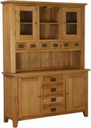 Komoda s vitrínou - príborníková zostava 2ks, 150x45x200 cm