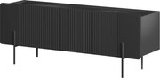 TV stolík Malmi 150 cm - čierny mat / čierna