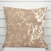 Biante Zamatová obliečka na vankúš Isabela IBL-016 Zlatý mramor na púdrovo béžovom 40 x 40 cm