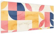 Obraz - Abstrakcia s retro vzormi (120x50 cm)