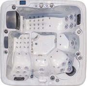 Akrylátová vírivka Malibu Malibu mramorově-bílá s hnědou bočnicí