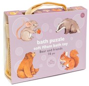 PETIT MONKEY Penové detské puzzle do vane Bear and Friends – 16 ks