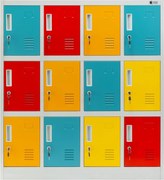 Skriňa s priehradkami Ola: viacfarebná 109x120 cm (1110)