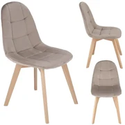 Jedálenská stolička čalúnená z masívu - model Mirek dub sonoma - potah 6 |  BIANO