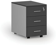 Kancelársky mobilný kontajner PRIMO GRAY, 3 zásuvky, sivá/grafit