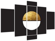 Obraz - Abstrakcia zlatá a čierna N⁰1 (150x105 cm)