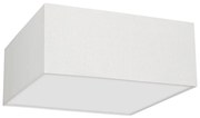 Stropné svietidlo Albion Square, 1x biele bavlnené tienidlo, (biele plexisklo), (50cm)