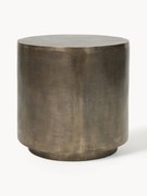 Okrúhly kovový pomocný stolík's patinou Rota