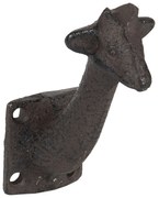 Hnedý nástenný háčik Žirafa - 10 * 4 * 7 cm