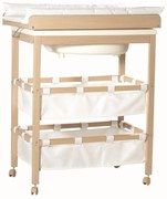 Prebaľovací pult v dekore brezy v bielo-prírodnej farbe Baby Pool – Roba