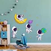 PIPPER. Textilná nálepka na stenu "Astronauti"