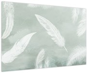 Obraz - Biele pierka (90x60 cm)