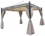 Záhradný pavilón hliníkový 3x3x3,05 m béžová