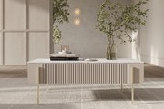 Konferenčný stolík Malmi 100 cm - kašmírová / crema bianca / zlatá