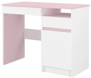 Detský písací stôl N40 - BEZ MOTÍVU - biely/ružový