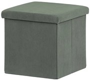 Autronic BONTEC Taburet s úložným priestorom, čierna, menčestrová látka, TAB-471 BK6 Farba: Zelená