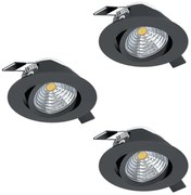 Eglo 900747 - SADA 3x LED Stmievateľné podhľadové svietidlo SALICETO LED/6W/230V