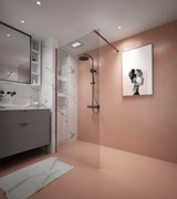 Erga Paris, sprchová zástena Walk-In 80x200 cm, 8mm číre sklo, medený matný profil, ERG-V02-PARIS-080x200-CL-CO