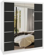 Šatníková skriňa SERENITY 158 cm čierny mat ME SERENITY SZP7/0/W/B/0/HIAL