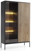 Vitrína Sento WTSZ104 čierna/dub wotan