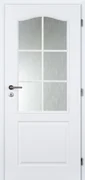 Doornite Socrates Interiérové dvere 80 P, 820 × 1970 mm, lakované, pravé, biele, presklené