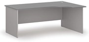 Rohový kancelársky písací stôl PRIMO GRAY, 180x120 cm, pravý, sivá/grafit