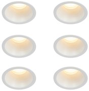 Sada 6 vstavaných bodových svetiel bielych GU10 35 mm IP44 - Dept