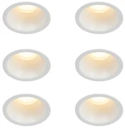 Sada 6 vstavaných bodových svetiel bielych GU10 35 mm IP44 - Dept