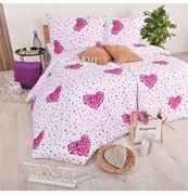 Obliečky Romance fialové EMI, Štandardný set jednolôžko obsahuje 1x 140x200 + 1x 70x90