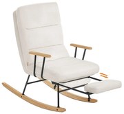 Hojdacie kreslo ROCKY, 97x67x100cm, krémová SongmicsHome