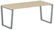 Kancelársky stôl PRIMO IMPRESS, 180x90 cm, sivostrieborná podnož, breza
