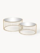 Konferenčné stolíky so sklenenou doskou Wire, 2 ks